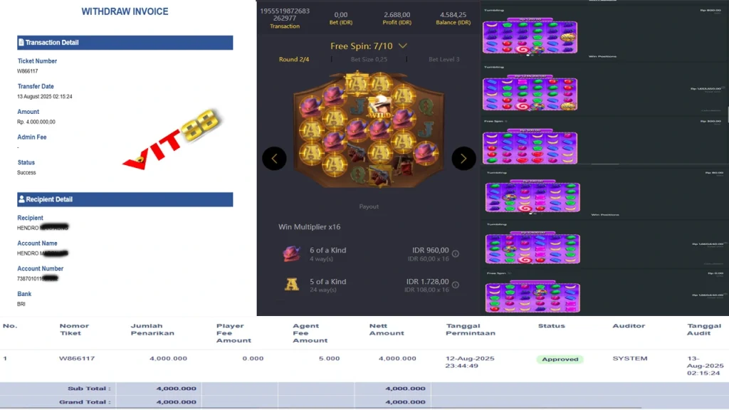 Bukti WD Bounty Showdown & Sweet Bonanza 1000: Cuan Nggak Main-Main