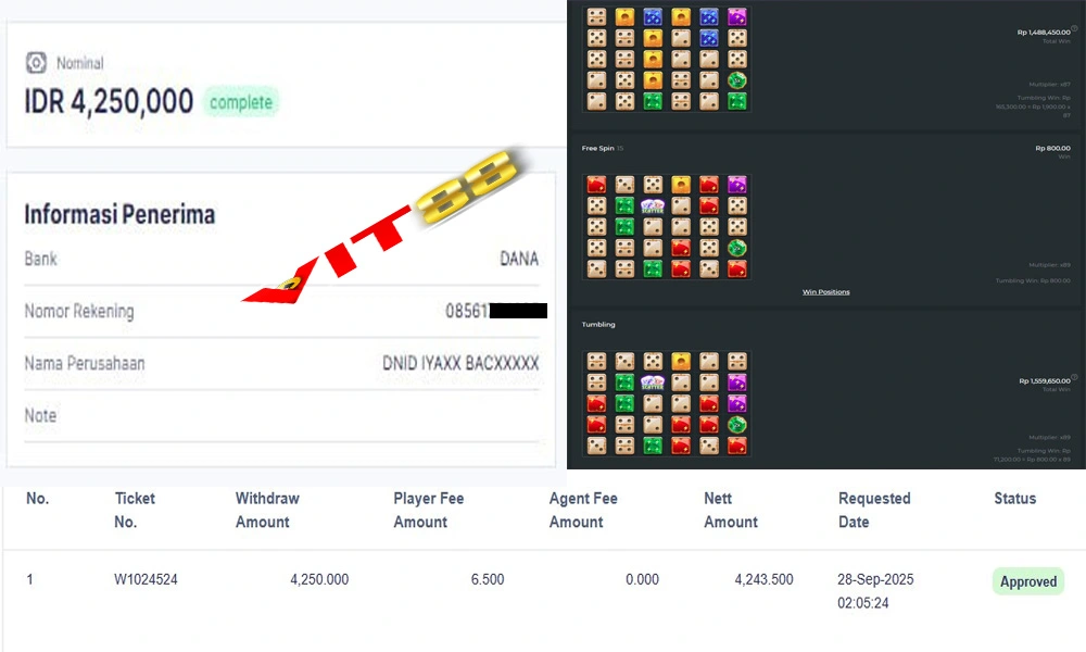 Bukti WD Gates of Olympus Dice Minggu 28 September 2025