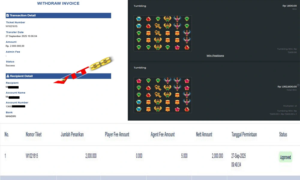 Bukti WD Pyramid Bonanza Sabtu 27 September 2025