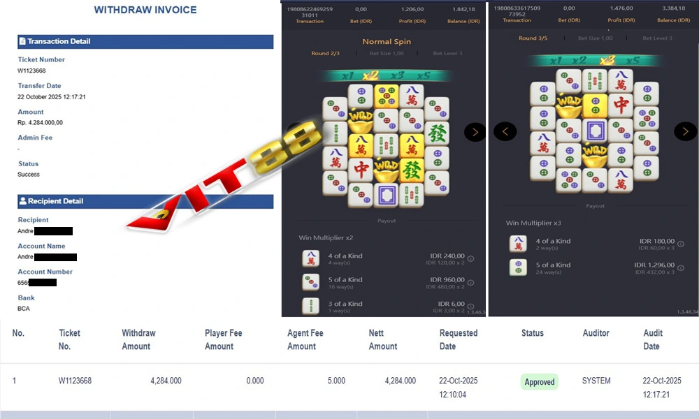 Bukti Kemenangan Slot PG Soft Mahjong Ways Rabu 22 Oktober 2025