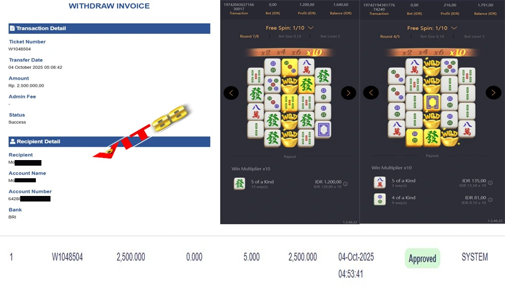Bukti WD Slot Mahjong Ways Sabtu 4 Oktober 2025: Dari Spin Santai Jadi Cuan Fantastis
