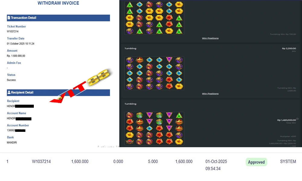 Bukti WD Rabu 1 Oktober 2025: Scatter Gacor Bikin Senyum Sampai Pagi