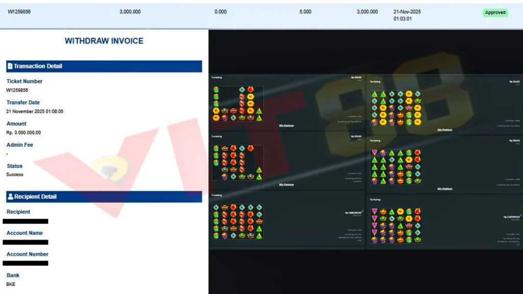 Bukti Kemenangan Slot Jumat 21 November 2025: Scatter Menggila, Pengali Brutal, dan WD Ngebut di VIT88!