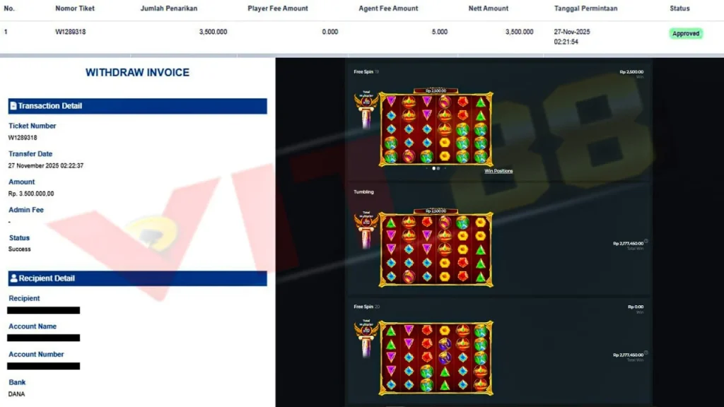 Bukti Kemenangan Slot Kamis 27 November 2025: Scatter Menggila, Cuan Deras, WD Kilat di VIT88!
