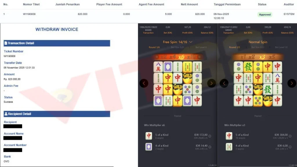 Bukti Kemenangan Slot Kamis 6 November 2025: Scatter Turun Deras, WD Langsung Cair Tanpa Drama!