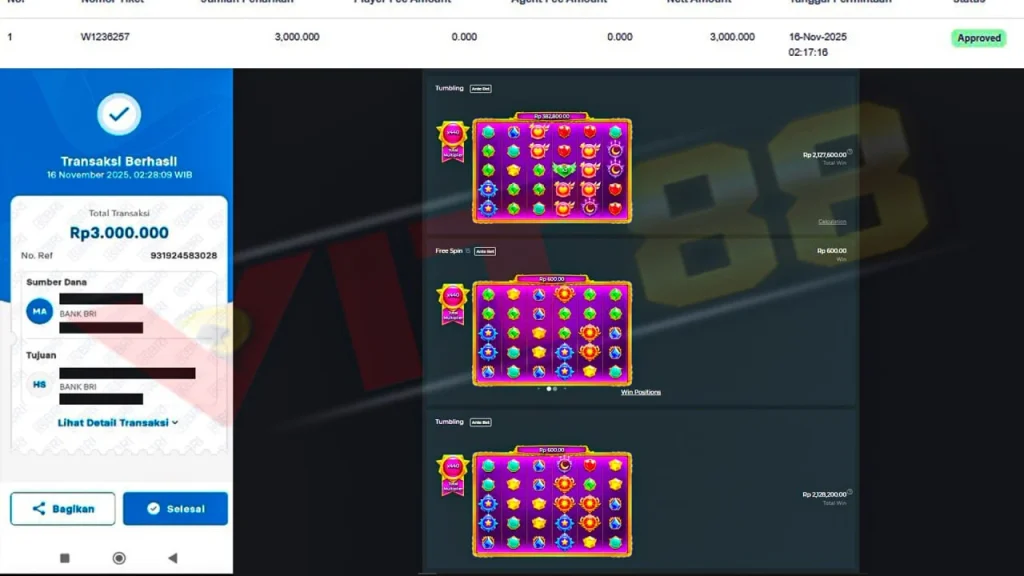 Bukti Kemenangan Slot Minggu 16 November 2025: Hari Minggu Penuh Scatter & Cuan Deras di VIT88!