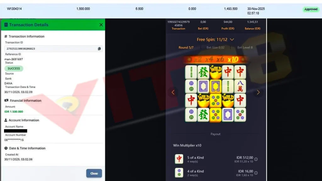 Bukti Kemenangan Slot Minggu 30 November 2025: Scatter Deras, WD Kencang