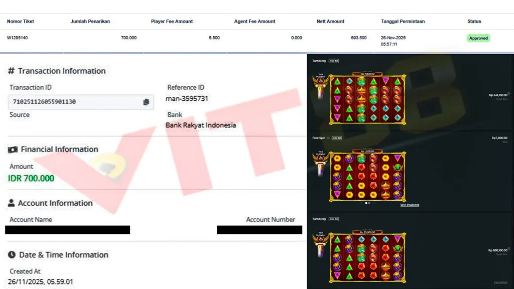 Bukti Kemenangan Slot Rabu 26 November 2025: Scatter Deras, Cuan Deras, WD Ngebut!