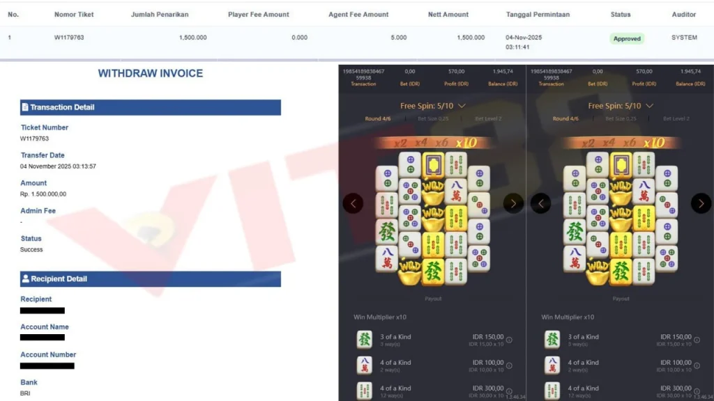 Bukti Kemenangan Slot Selasa 4 November 2025 di VIT88: Scatter Deras, Cuan Lepas!