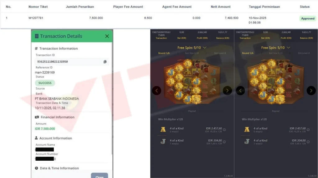 Bukti Kemenangan Slot Senin 10 November 2025: Scatter Banjir, Cuan Kilat, Pemain VIT88 Auto WD !