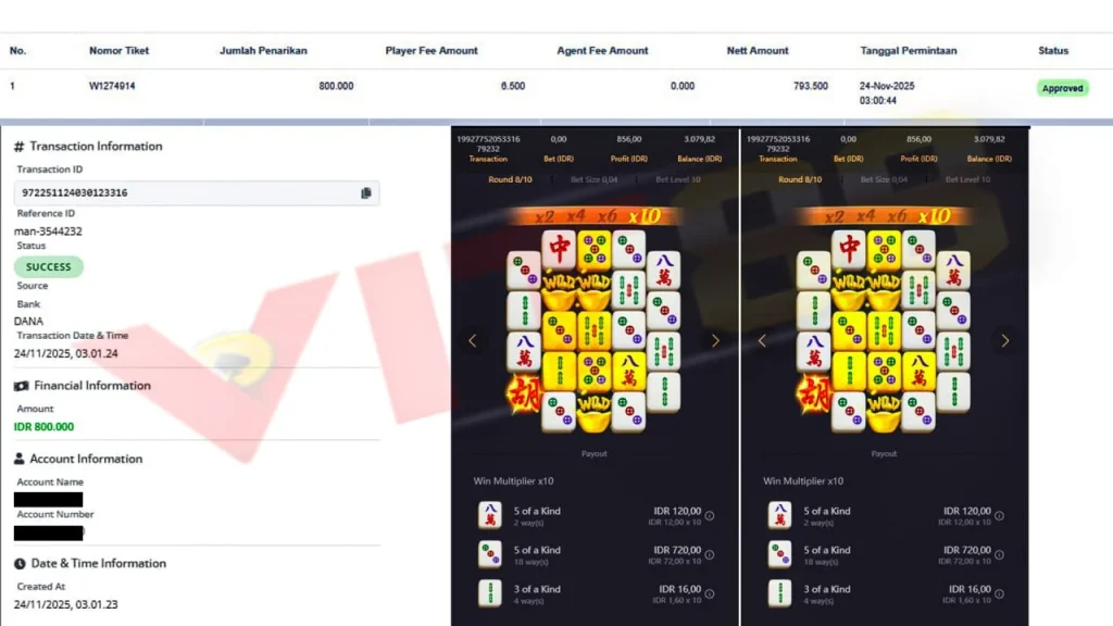 Bukti Kemenangan Slot Senin 24 November 2025: Scatter Deras, Cuan Deras, WD Ngebut di VIT88!